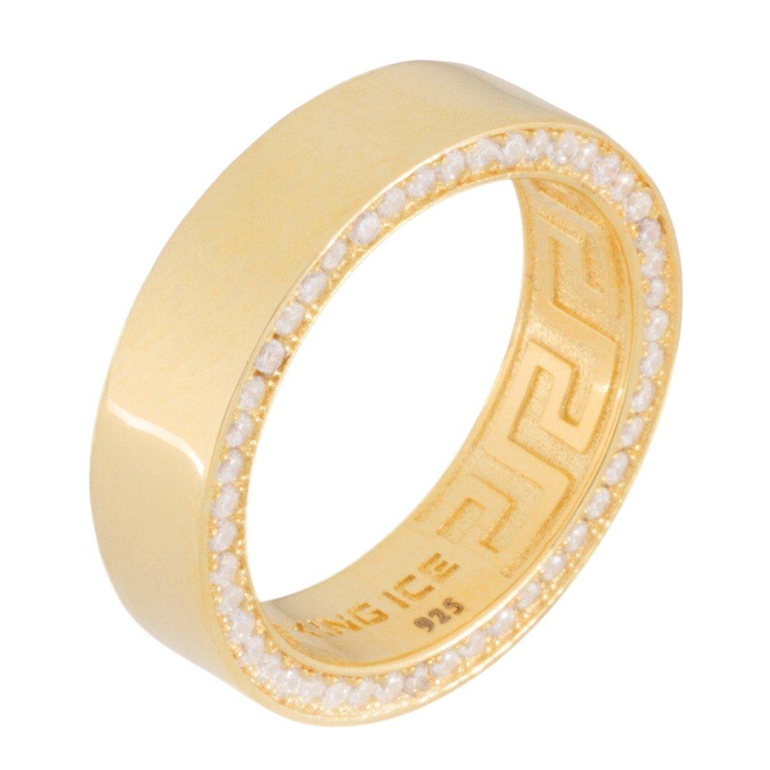King Ice 6mm Infinity Band Ring - Gold - GOLD